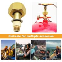 Adaptateur pour bouteille de GPL en alliage d'aluminium, connecteur pour réservoir de GPL vers réchaud de camping, accessoires pratiques et durables pour réchauds de camping portables.