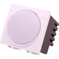 Serie Civile ETTROIT Bianco Compatibile Con Bticino Living Light (Luce Emergenza LED 2M 6000K)