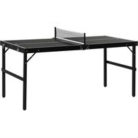 SPORTNOW Mini Tischtennisplatte klappbar Tennistisch Freizeittisch mit Tischtennisnetz Griff Tischtennis Set Indoor Spiel für Zuhause Aluminium Schwarz
