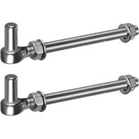 M16 Gate Hinge 2pcs Field Eye Hardware Heavy Duty 16mm Hook for Metal Garden Hanging Pin for Farm Gate/Wooden Fence/Driveway, 440lbs/10"