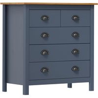 vidaXL Buffet Hill Gris 79x40x80 cm Bois de pin solide