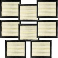 vhbw Set de 8x filtres d'aspirateur compatible avec Protool Festool VCP 480 E-M AC aspirateur - Filtre principal