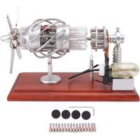 Moteur Stirling 16 cylindres à air chaud, modèle éducatif de moteur Stirling pour enseignement, jouet décoratif