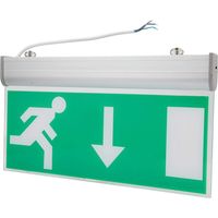 Panneau d'éclairage de sortie, panneau d'éclairage de sortie de secours à LED en acrylique, indicateur d'évacuation de sécurité, panneau de sortie de secours 110-220V
