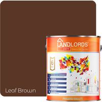 Landlords Paint - Matt Paint - Smooth Matt Finish for Walls & Ceilings - Leaf Brown - 1L