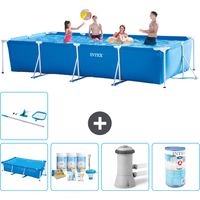 Intex Piscina con estructura Rectangular - 450x220x84 cm - 7-piezas S30249