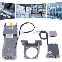 250W Getriebemotor 220V Motor mit Drehzahlregler und Halterung 8 Nm Vorwärts- und Rückwärtsdrehbar Getriebedrehzahlmotor (10K)