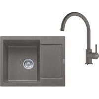 Franke - Set da cucina G275ŠK, lavello in fragranite MRG 611-62 e miscelatore FC 6018.084, pietra grigia 114.0700.793