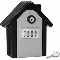 Boite a Cle Securisee Mural Boite a Clé avec Code Numérique & Clés d'urgence, Grand Key Safe Box Format Coffre a Clef Extérieur pour Maison, Bureau, Usine, Garages
