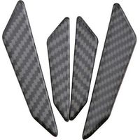 Lot de 4 protections latérales de porte de voiture universelles - Fibre de carbone