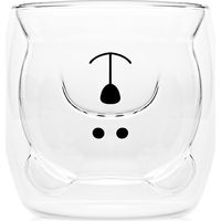 250ml sweet beer mug coffee teacup coffee mug double-walled insulating glass panda mug.