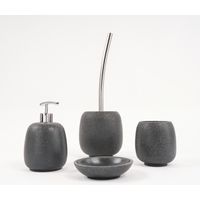 Ensemble d'accessoires de salle de bains gris pierre