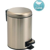 Sapho Accesorios de baño Gedy - Cubo de basura 5 l, Soft Close, oro mate 330987