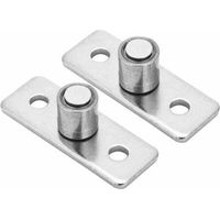Guía de suelo para puertas correderas Ensoleille de acero inoxidable, paquete de 2 unidades, resistente a la corrosión, instalación silenciosa, para puertas de madera y de granero.