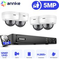 ANNKE H500 PoE Kit Videosorveglianza 6MP NVR 4X 5MP IP PoE Camere Sistema di Telecamera Esterno,IP67 Resistente alle Intemperie,EXIR 2.0 Visione Notturna 2TB