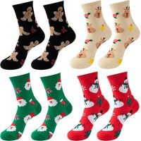 4pcs Chaussette Noel, Mignon Modèle Chaussette Noel, Hiver Rester au Chaud Hommes et FemmesCchaussettes Noel, S'applique à Apportez Cadeaux et Créez Ambiance Festive