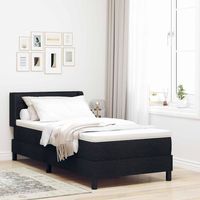 Boxspringbett mit Matratze mit Matratze Schwarz 100 x 200 cm vidaXL
