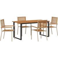 vidaXL Ensemble de salle à manger pour jardin 5 pcs Beige