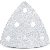 MENZER White Carte abrasive a gancio e anello, 93 mm, 6 fori, p. Levigatrici a delta, Corindone normale (50 Pz.) G80