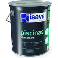 Peinture Piscine - Isaval - Caoutchouc Chloré 16L - Résistante aux intempéries - Haute opacité - Multi-couches
