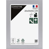 Cadre Photo Gris 20x30 cm et 30x20 cm - Cadre Photo Bois FSC - Convient au Format A4 – Fabriqué en France – Cadre Photo Karma Gris - Verre acrylique Incassable