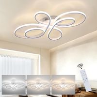 GBLY Lampe de plafond LED réglable en intensité - Lampe de salon de 80 cm, 78 W, moderne, lampe de chambre à coucher avec télécommande, éclairage de plafond design,blanc