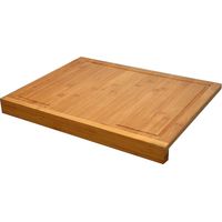 Planche à découper en bambou 40x30cm – Rainures pour liquides – Certifiée contact alimentaire – Idée cadeau originale – Excellent
