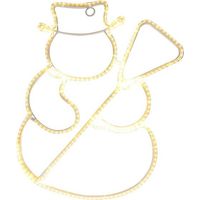 Leuchtende Weihnachtsdeko Indoor/Outdoor Schneemann H47cm 288 warmweiße LEDs transparentes Kabel 5m BLACHÈRE ILLUMINATION