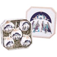 Bolas de Navidad - LOLAHOME - Lote de 6 - Ø 7 cm - Poliestireno - Decoración Reyes Magos - Mixto