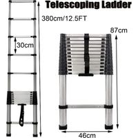 Echelle télescopique Echelle simple Echelle à coulisse 3.8m Ladder 150kg Stabil