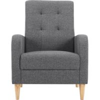 Fauteuil 1 place, fauteuil style nordique, fauteuil lounge, chaise de chambre (uniquement 1 chaise de chambre)