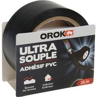 Orok Klebeband PVC Ultra Flexibel 25m x 48mm schwarz - Orok