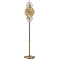 Lampada da terra Mauro Ferretti Osaka dorato 30 cm metallo vetro