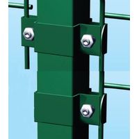 Piastra a Collare Verde in Acciaio per Palo Tubolare Quadro 50X50 mm