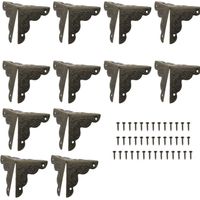 12pcs Protecteur d'angle de Boîte à Bijoux en Bois Couverture de Bord Bronze