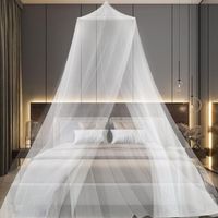 Moustiquaire de lit, Grand Moustiquaire Lit Double et Simple, Universelle Moustiquaire de Lit pour Bebe Enfant Adulte, Moustiquaire pour Lit, Ciel de Lit pour Maison et Voyage(Blanc)