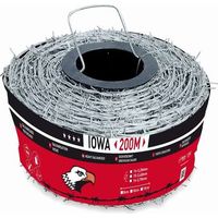 Ronce fil barbelé Iowa type Europe 2.4 mm – Acier doux pour enclos bétail – Protection contre animaux sauvages – Délimitation parcelles agricoles