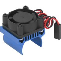 Ventilateur de refroidissement pour moteur RC, dissipateur thermique, accessoires RC pour voiture télécommandée Traxxas 1/18 (bleu)