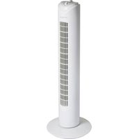 Sygonix Ventilatore a torre 50 W (Ø x A) 270 mm x 805 mm Bianco Oscillante, Timer
