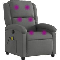 Vidaxl – Fauteuil de massage inclinable avec fonction de vibration – Dossier réglable jusqu'à 135° – Tissu respirant et durable – Poche latérale pratique