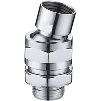 Pommeau de douche pluie rotule réglable pommeau de douche pommeau de douche en laiton aérateur de douche raccord pour pommeau de douche raccord de douche G 1/2 chrome poli,
