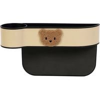 (A) Combleur d'espace entre les sièges auto, console latérale, poche latérale, boîte de rangement pour recoins de voiture, console en cuir PU avec porte-gobelet
