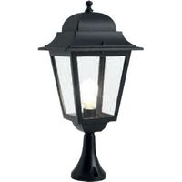 Paletto Da Cancello Contemporaneo Mito Alluminio E Vetro Nero 1 Luce E27