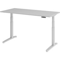 bümö Schreibtisch elektrisch XBHM Rechteck: 160 x 80 cm Grau