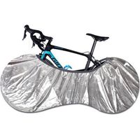Housse de vélo anti-poussière, protection de chaîne élastique pour roue de vélo/ Argent brillant
