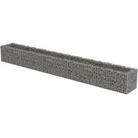 Vidaxl – Lit surélevé gabion acier galvanisé 450x50x50 cm – Capacité de charge 1400 kg/m³ – Pour parterre de fleurs et plantes