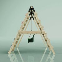 REBO Schaukel Veilchen aus Holz in Grün