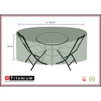 Funda para mesa redonda + sillas TITANIUM® Negro