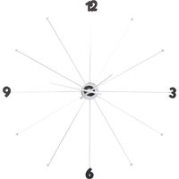 Kare Design orologio da parete Like Umbrella, argento, diametro 60cm, struttira ombrella con palline di decorazione, batteria non inclusa, 60x60x6cm (A/L/P)