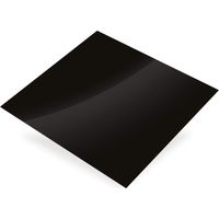 Lamiera in alluminio laccato nero 500 x 250 x 1 mm